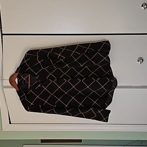 Black blouse with gold stripes